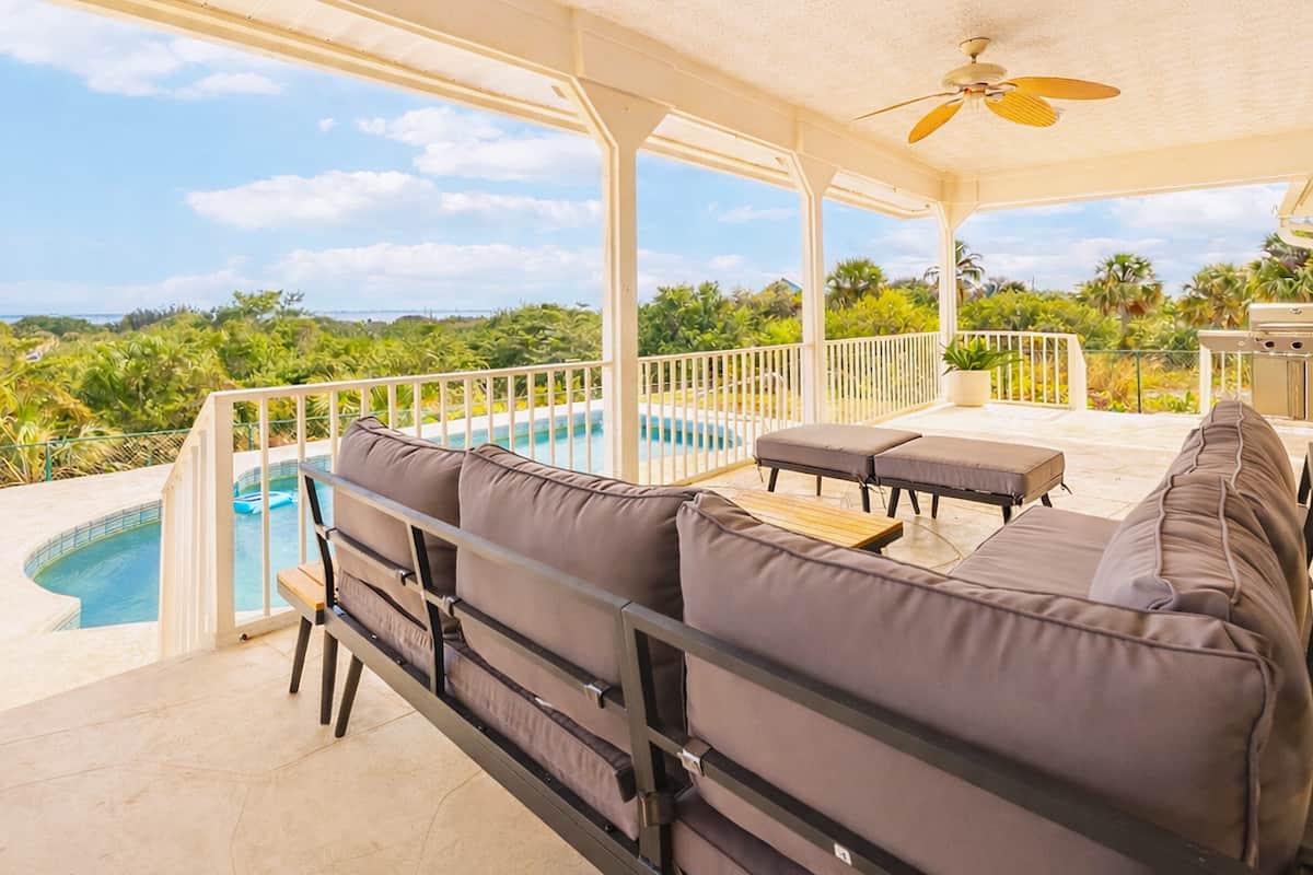 Outdoor space at the Jensen Beach hilltop home